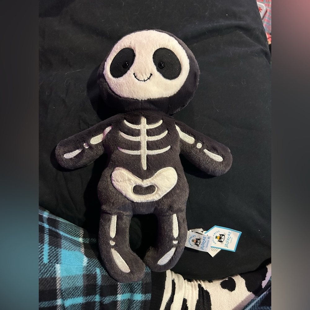 Jellycat Black and White Panda Skeleton Plush